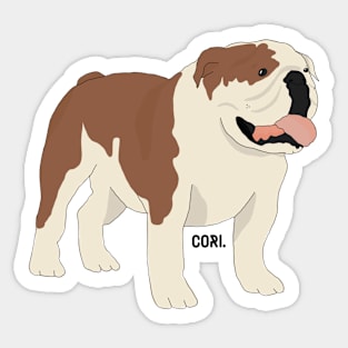 Cute English bulldog Sticker